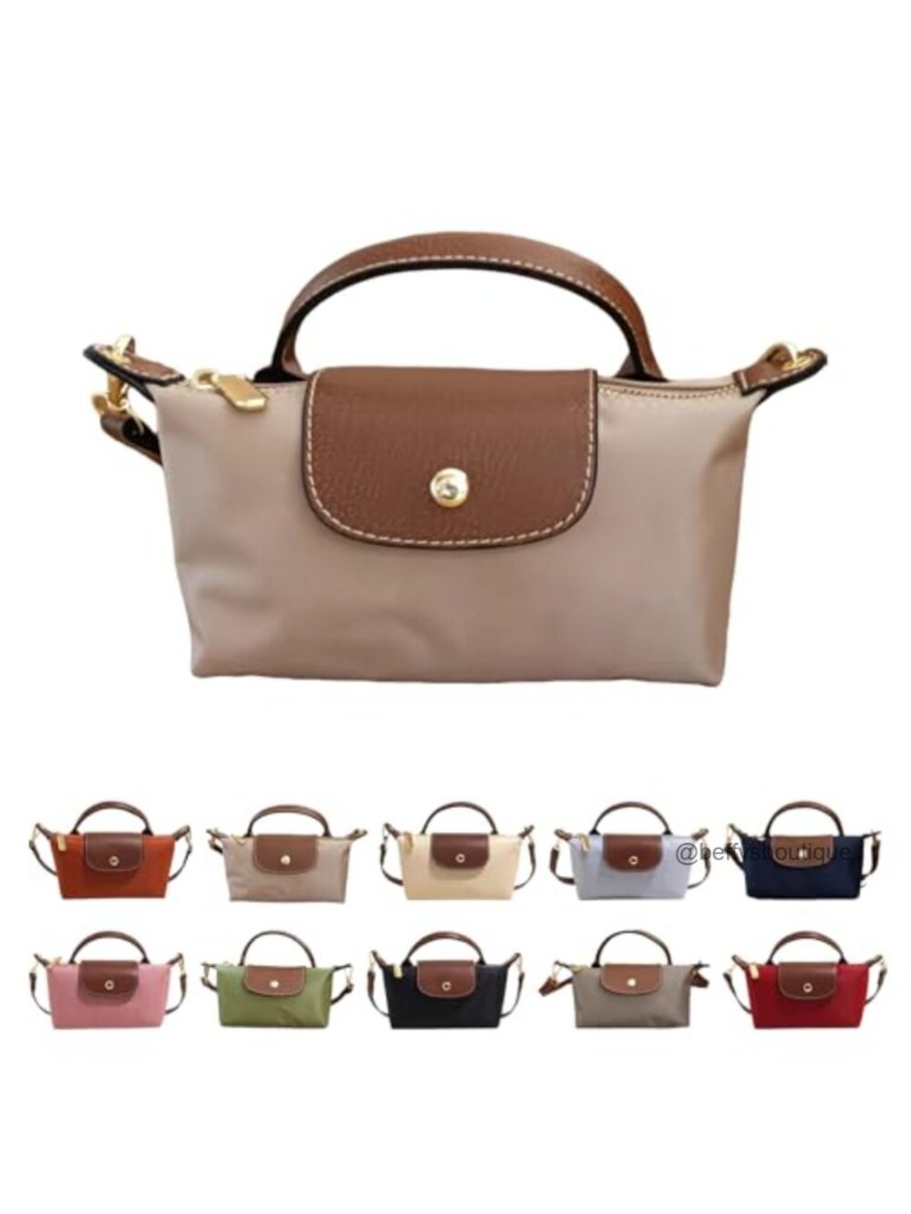 Mini Crossbody Bag PU Leather Adjustable Strap Shoulder Purse Zipper Pockets